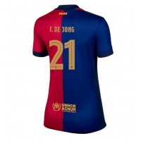 Dámy Fotbalový dres Barcelona Frenkie de Jong #21 2024-25 Domácí Krátký Rukáv